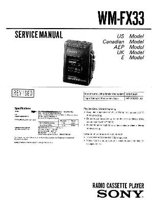 Сервисная инструкция Sony WM-FX33 ― Manual-Shop.ru
