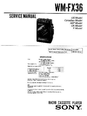 Сервисная инструкция Sony WM-FX36 ― Manual-Shop.ru