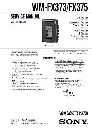 Сервисная инструкция Sony WM-FX373, WM-FX375 ― Manual-Shop.ru