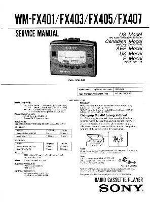 Сервисная инструкция Sony WM-FX401, WM-FX403, WM-FX405, WM-FX407 ― Manual-Shop.ru