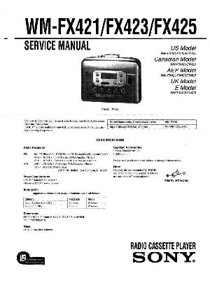 Сервисная инструкция Sony WM-FX421, WM-FX423, WM-FX425 ― Manual-Shop.ru