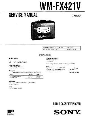 Сервисная инструкция Sony WM-FX421V ― Manual-Shop.ru