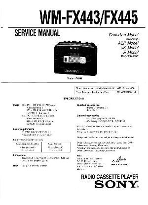 Сервисная инструкция Sony WM-FX443, WM-FX445 ― Manual-Shop.ru