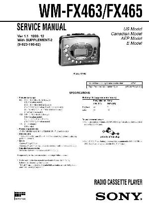 Сервисная инструкция Sony WM-FX463, WM-FX465 ― Manual-Shop.ru