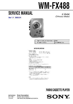 Сервисная инструкция Sony WM-FX488 ― Manual-Shop.ru
