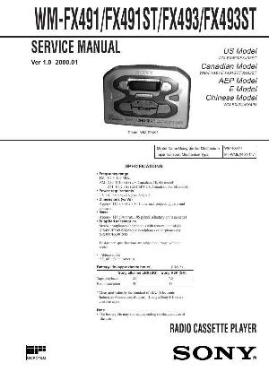 Service manual Sony WM-FX491ST, WM-FX493ST ― Manual-Shop.ru