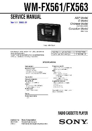 Сервисная инструкция Sony WM-FX561, WM-FX563 ― Manual-Shop.ru
