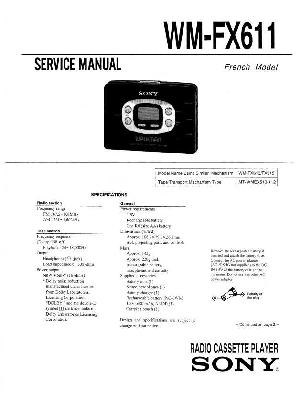 Сервисная инструкция Sony WM-FX611 ― Manual-Shop.ru