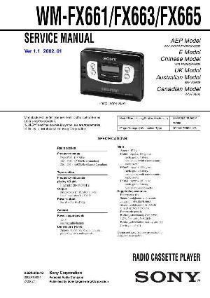 Сервисная инструкция Sony WM-FX661, WM-FX663, WM-FX665 ― Manual-Shop.ru