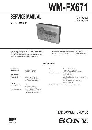 Сервисная инструкция Sony WM-FX671 ― Manual-Shop.ru