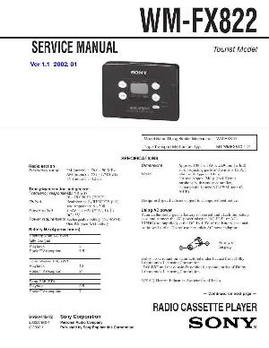 Сервисная инструкция Sony WM-FX822 ― Manual-Shop.ru