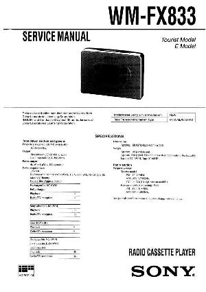 Сервисная инструкция Sony WM-FX833 ― Manual-Shop.ru