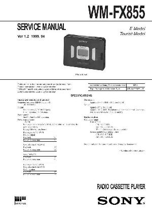 Сервисная инструкция Sony WM-FX855 ― Manual-Shop.ru