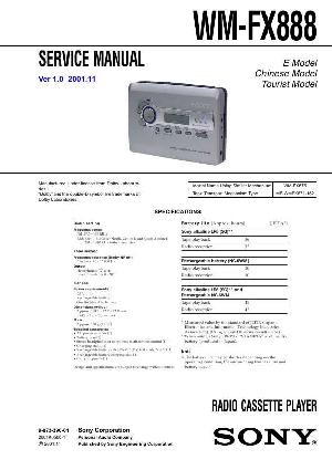 Сервисная инструкция Sony WM-FX888 ― Manual-Shop.ru