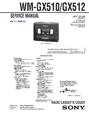 Сервисная инструкция Sony WM-GX510, WM-GX512 ― Manual-Shop.ru