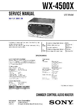 Сервисная инструкция Sony WX-4500X ― Manual-Shop.ru