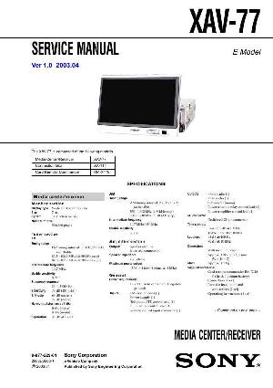 Сервисная инструкция Sony XAV-77 ― Manual-Shop.ru