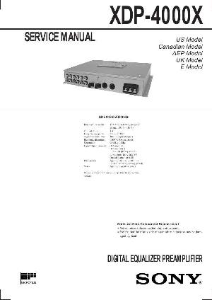 Сервисная инструкция Sony XDP-4000X ― Manual-Shop.ru