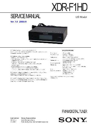 Сервисная инструкция Sony XDR-F1HD ― Manual-Shop.ru