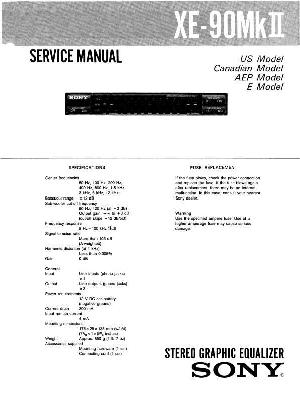 Сервисная инструкция Sony XE-90MKII ― Manual-Shop.ru