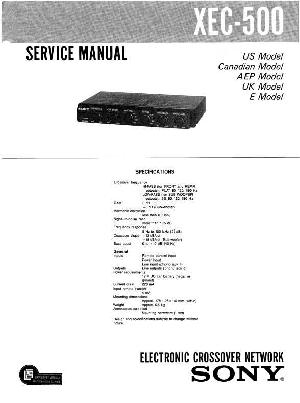 Сервисная инструкция Sony XEC-500 ― Manual-Shop.ru