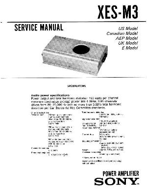 Сервисная инструкция Sony XES-M3 ― Manual-Shop.ru