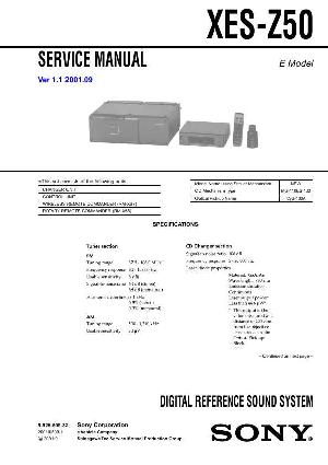 Сервисная инструкция Sony XES-Z50 ― Manual-Shop.ru