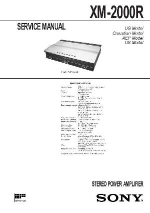 Service manual Sony XM-2000R ― Manual-Shop.ru