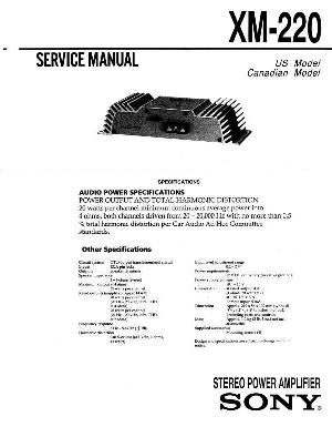 Сервисная инструкция Sony XM-220 ― Manual-Shop.ru