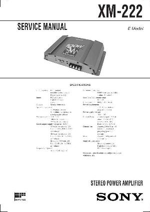 Сервисная инструкция Sony XM-222 ― Manual-Shop.ru