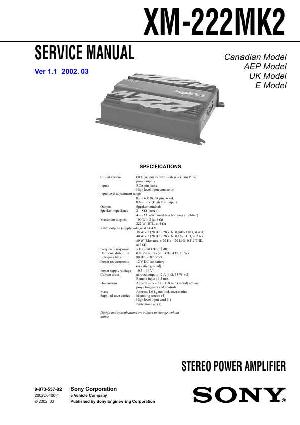Сервисная инструкция Sony XM-222MK2 ― Manual-Shop.ru