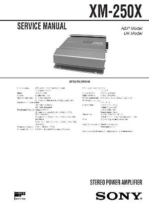 Сервисная инструкция Sony XM-250X ― Manual-Shop.ru