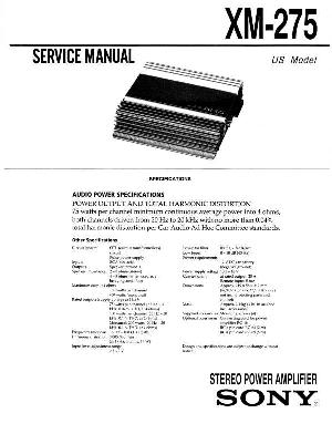 Сервисная инструкция Sony XM-275 ― Manual-Shop.ru