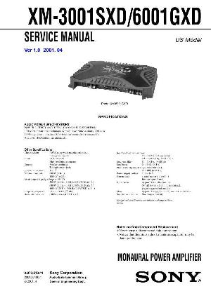 Сервисная инструкция Sony XM-3001SXD, XM-6001GXD ― Manual-Shop.ru