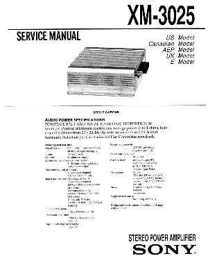 Service manual Sony XM-3025 ― Manual-Shop.ru