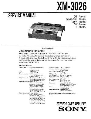 Сервисная инструкция Sony XM-3026 ― Manual-Shop.ru