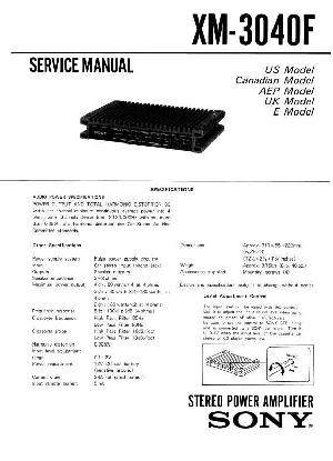 Сервисная инструкция Sony XM-3040F ― Manual-Shop.ru