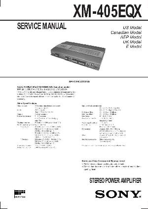 Сервисная инструкция Sony XM-405EQX ― Manual-Shop.ru