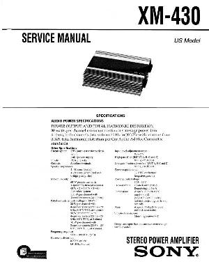 Сервисная инструкция Sony XM-430 ― Manual-Shop.ru