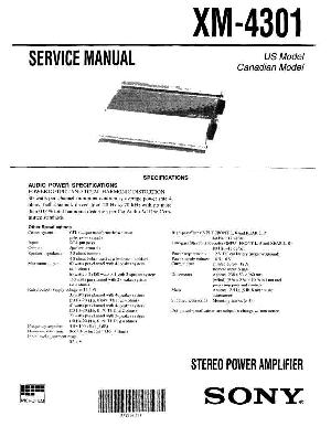 Сервисная инструкция Sony XM-4301 ― Manual-Shop.ru