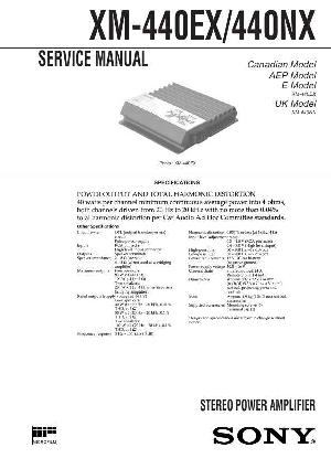 Сервисная инструкция Sony XM-440EX, XM-440NX ― Manual-Shop.ru