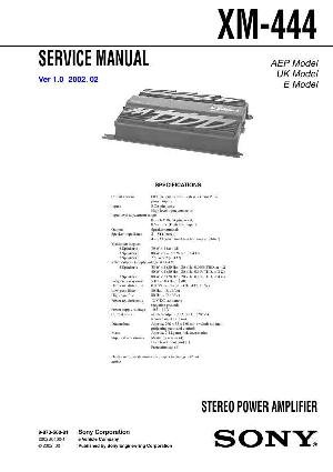 Сервисная инструкция Sony XM-444 ― Manual-Shop.ru