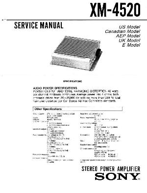 Сервисная инструкция Sony XM-4520 ― Manual-Shop.ru