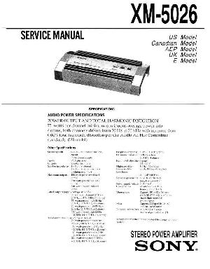 Service manual Sony XM-5026 ― Manual-Shop.ru