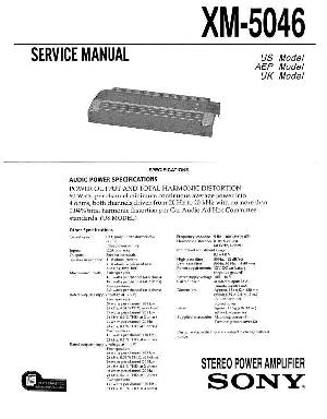 Service manual Sony XM-5046  ― Manual-Shop.ru