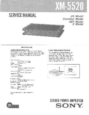 Сервисная инструкция Sony XM-5520 ― Manual-Shop.ru