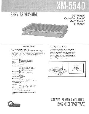 Сервисная инструкция Sony XM-5540 ― Manual-Shop.ru