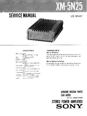 Сервисная инструкция Sony XM-5N25 ― Manual-Shop.ru