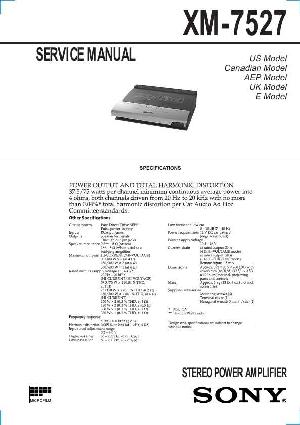 Сервисная инструкция Sony XM-7527 ― Manual-Shop.ru