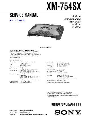 Сервисная инструкция Sony XM-754SX ― Manual-Shop.ru
